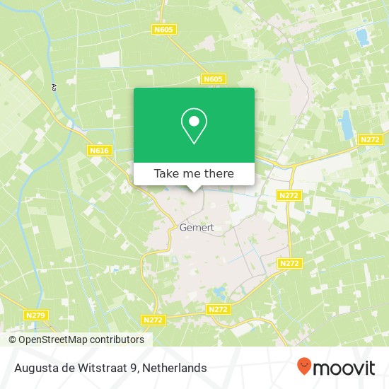 Augusta de Witstraat 9, 5421 RK Gemert map