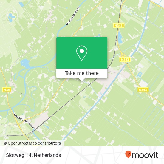 Slotweg 14, 7691 PN Bergentheim Karte