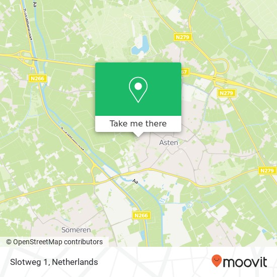 Slotweg 1, 5721 WB Asten map