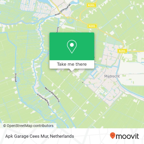 Apk Garage Cees Mur, Oosterlandweg 40 map