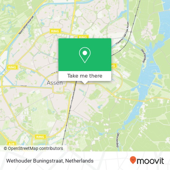 Wethouder Buningstraat, Wethouder Buningstraat, 9404 Assen, Nederland Karte