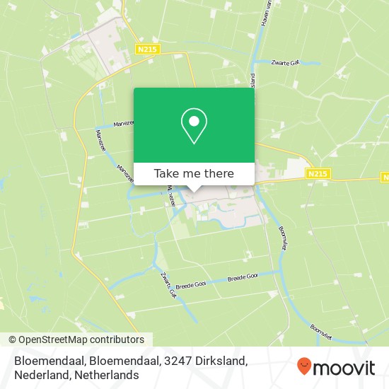 Bloemendaal, Bloemendaal, 3247 Dirksland, Nederland Karte