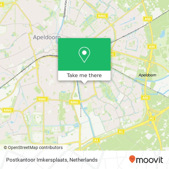 Postkantoor Imkersplaats, Imkersplaats 37 7328 CJ Apeldoorn map