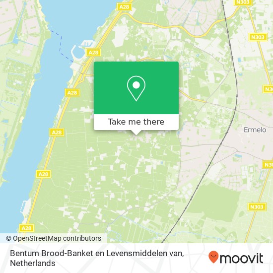 Bentum Brood-Banket en Levensmiddelen van, Telgterweg 299 map