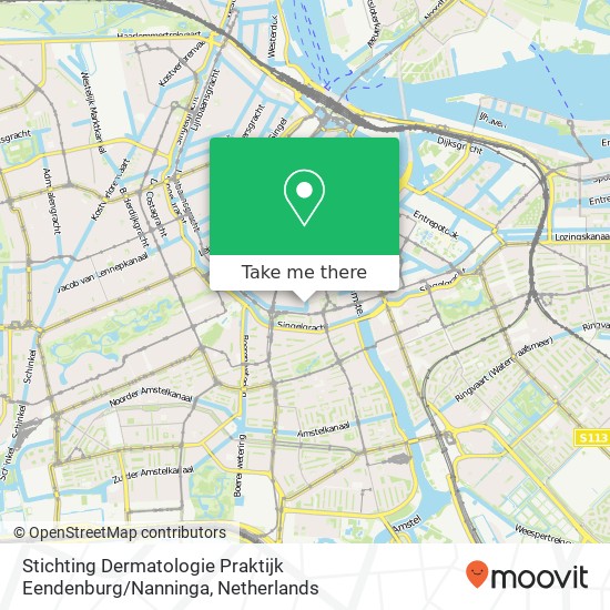 Stichting Dermatologie Praktijk Eendenburg / Nanninga, Reguliersgracht 130 map