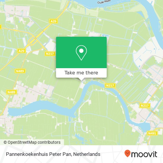 Pannenkoekenhuis Peter Pan, Vrouwe Huisjesweg Karte