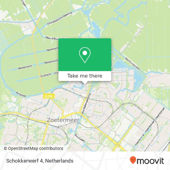 Schokkerwerf 4, 2725 DW Zoetermeer map