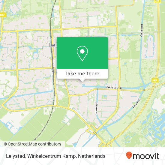 Lelystad, Winkelcentrum Kamp map