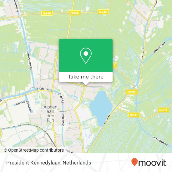 President Kennedylaan, 2402 Alphen aan den Rijn map