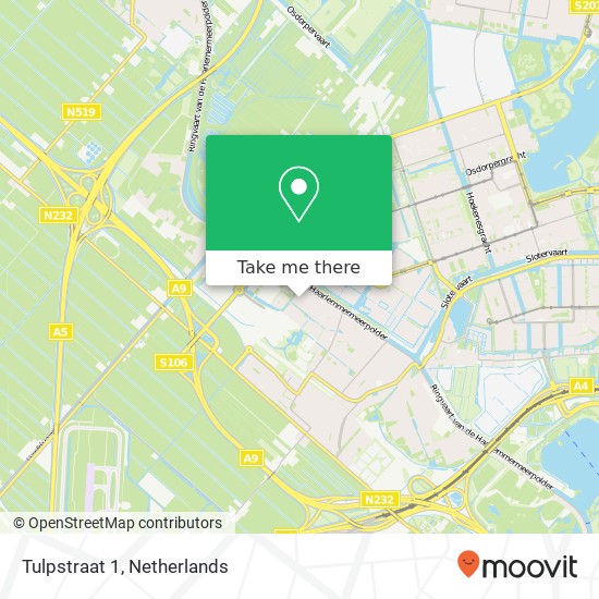 Tulpstraat 1, 1171 MT Badhoevedorp map