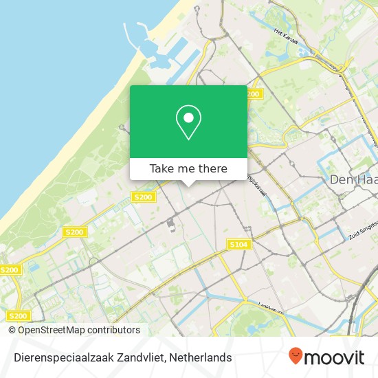 Dierenspeciaalzaak Zandvliet, Thomsonlaan 98 map