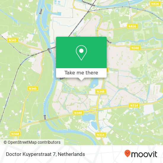 Doctor Kuyperstraat 7, 7204 LV Zutphen map