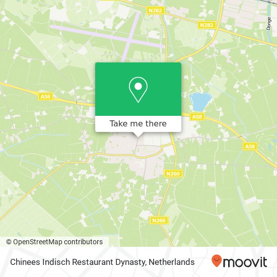 Chinees Indisch Restaurant Dynasty, Nieuwstraat 60 map