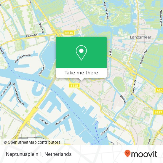 Neptunusplein 1, 1033 XB Amsterdam map