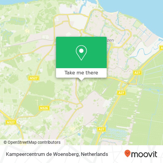 Kampeercentrum de Woensberg map