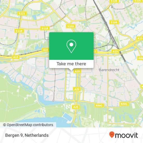 Bergen 9, 2993 LR Barendrecht map
