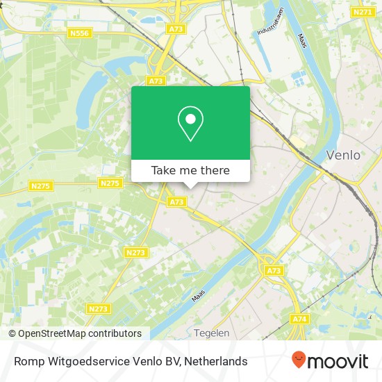 Romp Witgoedservice Venlo BV, Moliërelaan 55 map