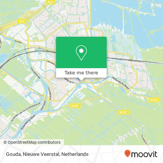 Gouda, Nieuwe Veerstal Karte