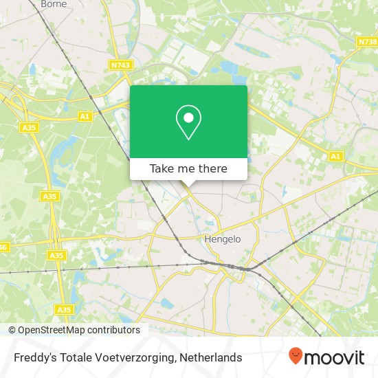 Freddy's Totale Voetverzorging, Bornsestraat 178 map