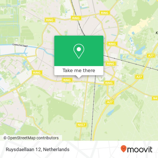 Ruysdaellaan 12, 1213 ET Hilversum map