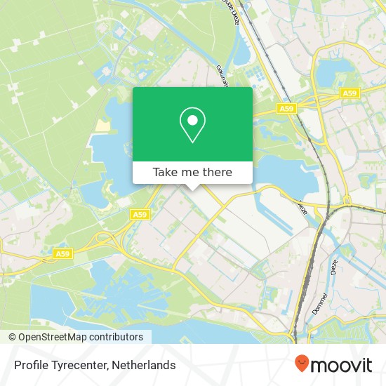 Profile Tyrecenter, Moeskampweg 15 map