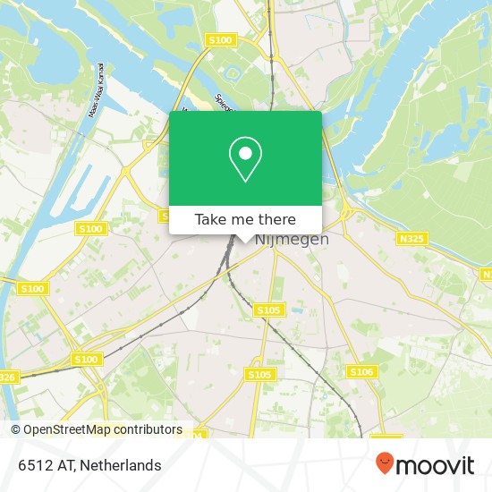 6512 AT, 6512 AT Nijmegen, Nederland map