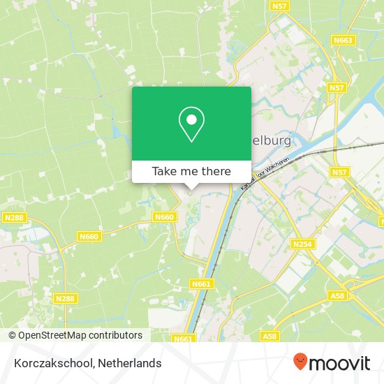 Korczakschool, Korczakstraat 1 map