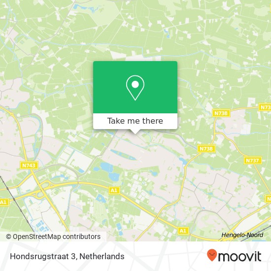 Hondsrugstraat 3, 7559 LP Hengelo map