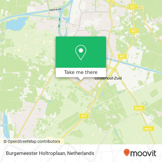 Burgemeester Holtroplaan, Burgemeester Holtroplaan, 4904 Oosterhout, Nederland Karte