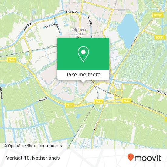 Verlaat 10, 2408 RN Alphen aan den Rijn Karte