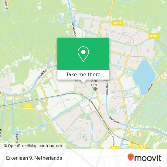 Eikenlaan 9, Eikenlaan 9, 2404 BK Alphen aan den Rijn, Nederland map