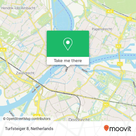 Turfsteiger 8, Turfsteiger 8, 3311 EL Dordrecht, Nederland map