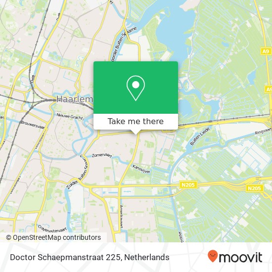 Doctor Schaepmanstraat 225, 2032 GJ Haarlem map