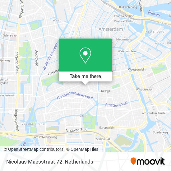 Nicolaas Maesstraat 72 Karte