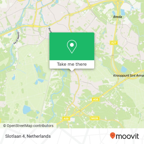 Slotlaan 4, 4851 ED Ulvenhout map