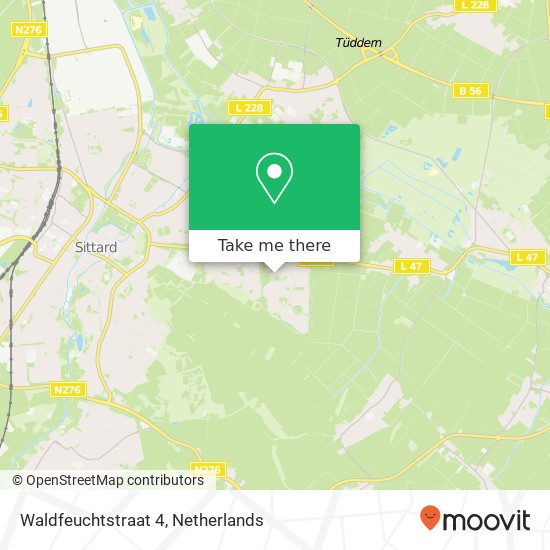 Waldfeuchtstraat 4, 6132 HH Sittard map