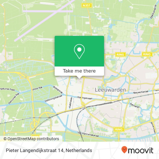 Pieter Langendijkstraat 14, Pieter Langendijkstraat 14, 8914 AG Leeuwarden, Nederland Karte