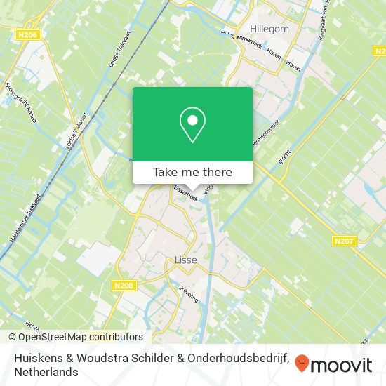 Huiskens & Woudstra Schilder & Onderhoudsbedrijf, Meer en Duin 54S Karte