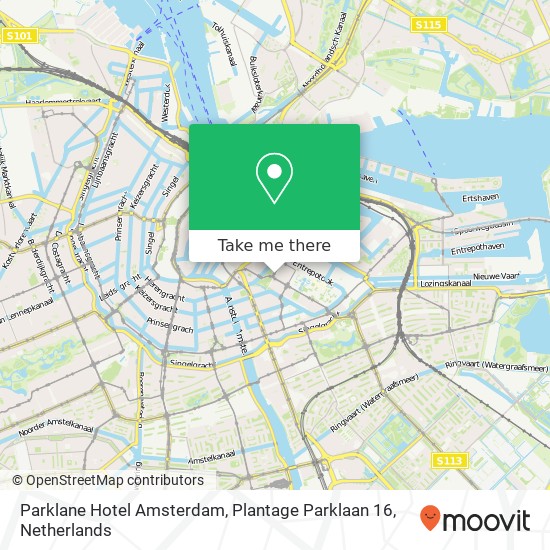 Parklane Hotel Amsterdam, Plantage Parklaan 16 map