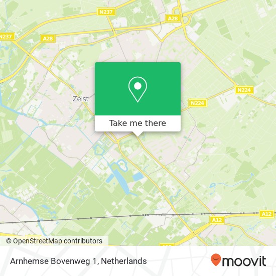 Arnhemse Bovenweg 1, 3708 AA Zeist map