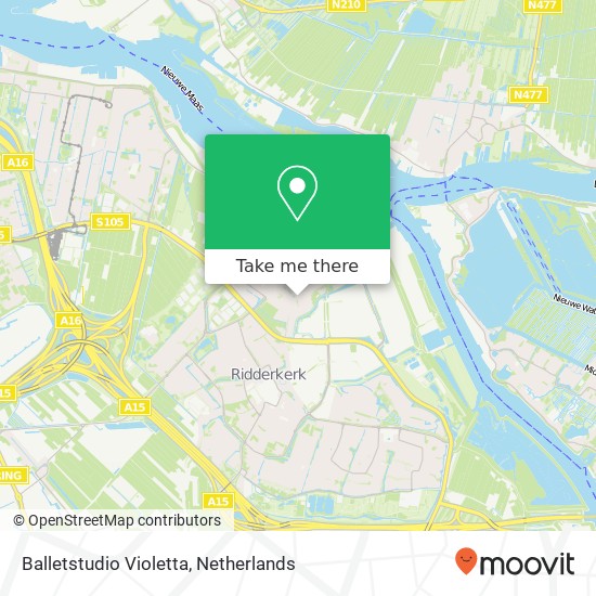 Balletstudio Violetta, Prinses Margrietstraat 52 map