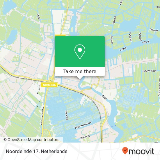 Noordeinde 17, 1521 PA Wormerveer Karte