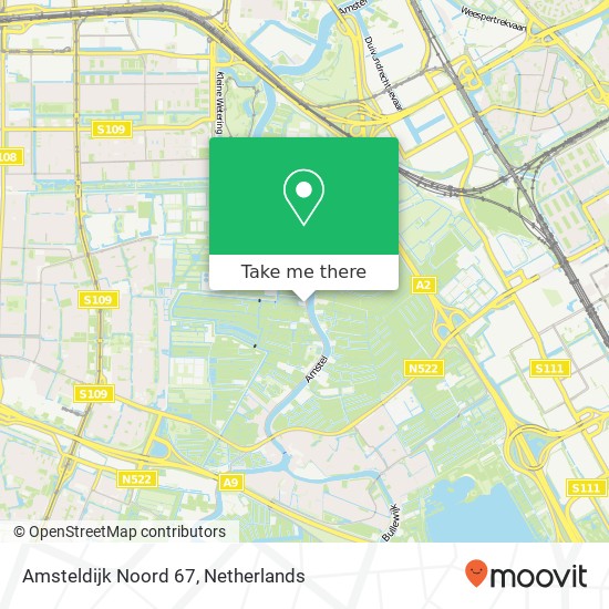Amsteldijk Noord 67, 1183 TE Amstelveen map