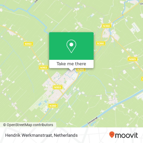 Hendrik Werkmanstraat, Hendrik Werkmanstraat, 9791 Ten Boer, Nederland map
