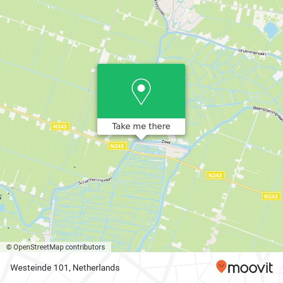 Westeinde 101, 1636 VD Schermerhorn map