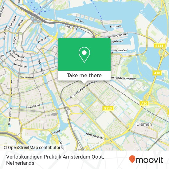 Verloskundigen Praktijk Amsterdam Oost, Transvaalstraat 4 Karte