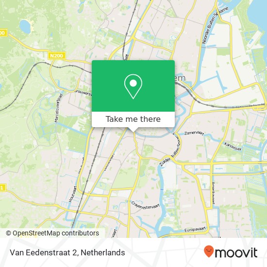 Van Eedenstraat 2, 2012 EM Haarlem Karte