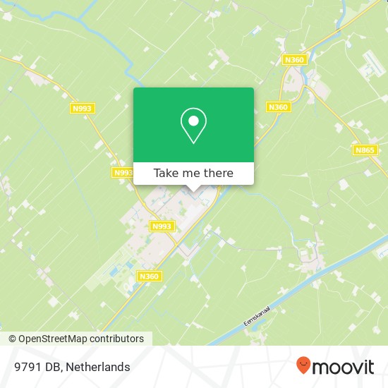 9791 DB, 9791 DB Ten Boer, Nederland map