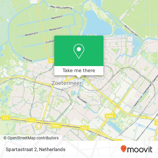 Spartastraat 2, 2711 GW Zoetermeer map