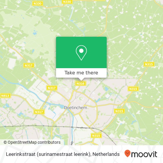 Leerinkstraat (surinamestraat leerink), 7009 GD Doetinchem map